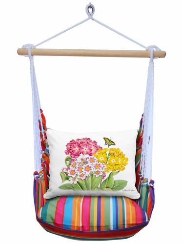 Le Jardin Stripe Primrose Trio Hammock Chair Swing Set - Click to enlarge
