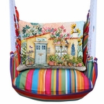 Le Jardin Stripe Welcome Home Hammock Chair Swing Set