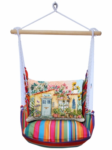 Le Jardin Stripe Welcome Home Hammock Chair Swing Set - Click to enlarge