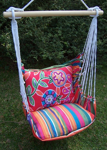 Le Jardin Wild Flower Hammock Chair Swing Set - Click to enlarge