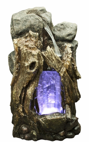 LED Rainforest Small Waterfall Outdoor Fountain - Click to enlarge