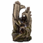 LED Rainforest Twisted Trunks Outdoor Fountain