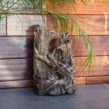 LED Rainforest Twisted Trunks Outdoor Fountain - Click to enlarge