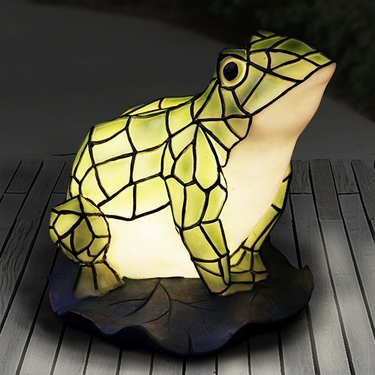 LED Tiffany Frog Statue - Battery Powered - Click to enlarge
