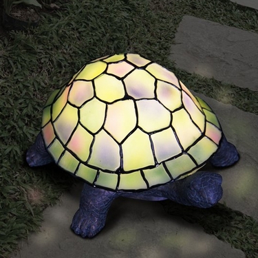 LED Tiffany Turtle Statue - Battery Powered - Click to enlarge