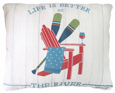 Life is Better on the River Outdoor Pillow - Click to enlarge