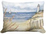 Beach and Lighthouse Outdoor Pillow Beach and Lighthouse Outdoor Pillow