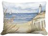 Beach and Lighthouse Outdoor Pillow