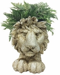 Lion Mascot Planter - Antique Finish
