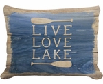Live, Love, Lake Outdoor Pillow