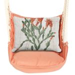 Living Coral Cactus Red Flower 1 Hammock Chair Swing Set