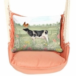 Living Coral Cow and Hen Stack Hammock Chair Swing Set