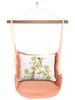 Living Coral Hummingbird Duo w/ Honeysuckles Hammock Chair Swing Set