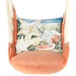 Living Coral Seashells Hammock Chair Swing Set