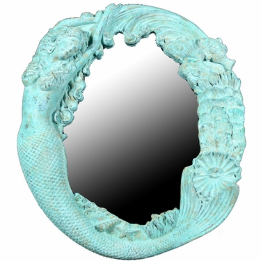 Long Hair Mermaid's Reef Mirror - Shipwreck Finish - Click to enlarge