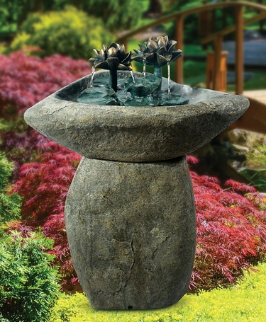 Lotus Harmony LED Water Fountain - Click to enlarge