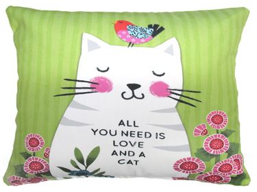 Love Cat Outdoor Pillow - Click to enlarge