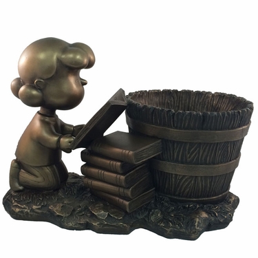 Lucy Bookworm Planter - Antique Bronze - Click to enlarge