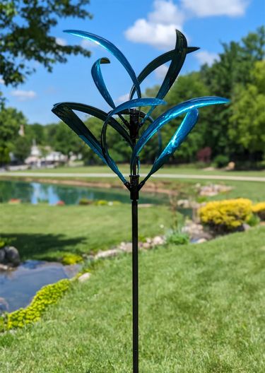 Luminous Cascade Wind Spinner - Turquoise - Click to enlarge