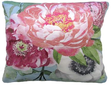 Lush Peony I Outdoor Pillow - Click to enlarge