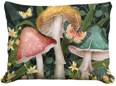 Magical Mushroom Trio Outdoor Pillow - Click to enlarge