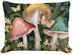 Magical Mushroom Trio Outdoor Pillow