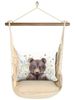 Magnolia Stripe Bear with Daisies and Bees Hammock Chair Swing Set