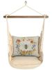 Magnolia Stripe Bee with Floral Wreath Hammock Chair Swing Set