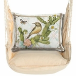 Magnolia Stripe Bird on Cactus Hammock Chair Swing Set