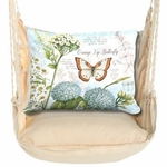 Magnolia Stripe Butterfly Study Hammock Chair Swing Set