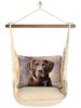 Magnolia Stripe Labrador Chocolate Hammock Chair Swing Set