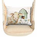 Magnolia Stripe Sheep at the Barn Hammock Chair Swing Set
