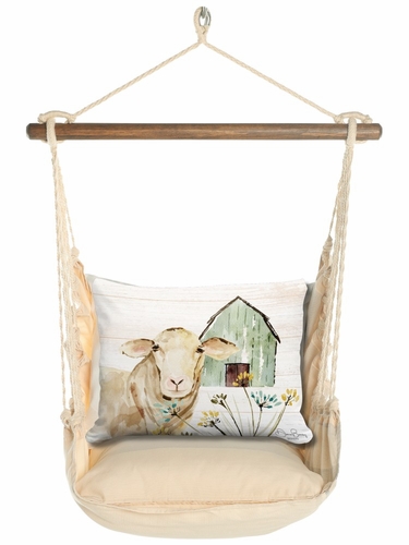 Magnolia Stripe Sheep at the Barn Hammock Chair Swing Set - Click to enlarge
