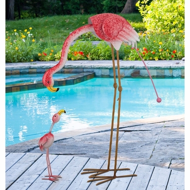 Mama & Baby Flamingo Bird Set - Click to enlarge
