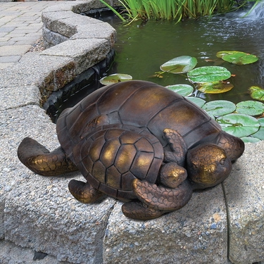 Mama & Baby Sea Turtle Garden Statue - Click to enlarge