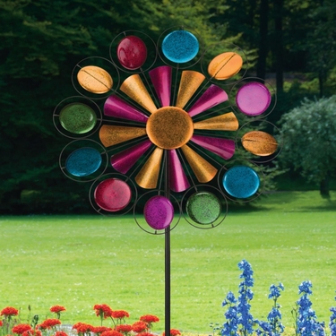 Rotating Mardigras Wind Spinner - Click to enlarge