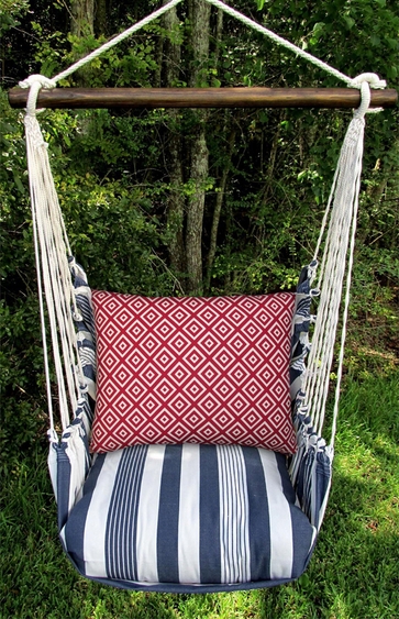 Marina Stripe Hip Squares Hammock Chair Swing Set - Click to enlarge
