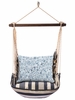 Marina Stripe Indigo Flourish Hammock Chair Swing Set