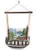 Marina Stripe Lake Canoe Hammock Chair Swing Set