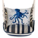 Marina Stripe Octopus Indigo Hammock Chair Swing Set