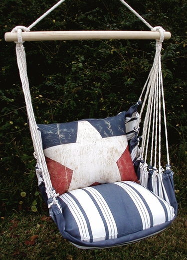 Marina Stripe Proud American Hammock Chair Swing Set - Click to enlarge