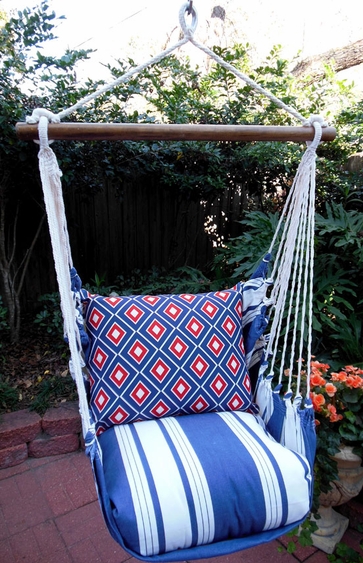 Marina Stripe Vector Hammock Chair Swing Set - Click to enlarge