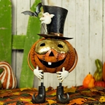 20" Iron Jack-O-Lantern w/Golden Mask Halloween Decoration 20" Iron Jack-O-Lantern w/Golden Mask Halloween Decoration