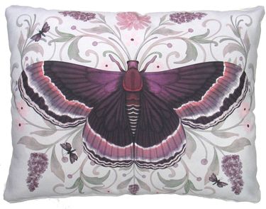 Mauve Butterfly Outdoor Pillow - Click to enlarge