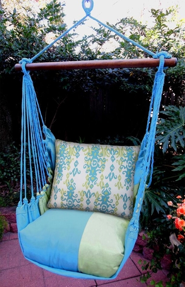Meadow Mist Blue Bejeweled Hammock Chair Swing Set - Click to enlarge