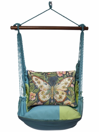 Meadow Mist Butterfly Sapphire Bloom Hammock Chair Swing Set - Click to enlarge