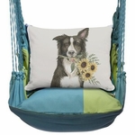 Meadow Mist Collie with Sunflowers Hammock Chair Swing Set
