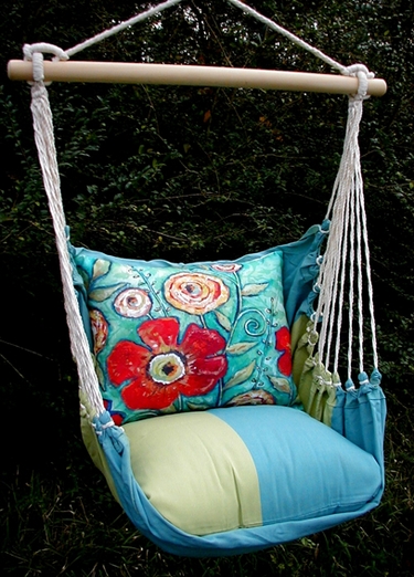 Meadow Mist Flower Burst Hammock Chair Swing Set - Click to enlarge