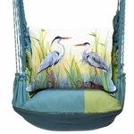 Meadow Mist Heron Pair Blue Hammock Chair Swing Set
