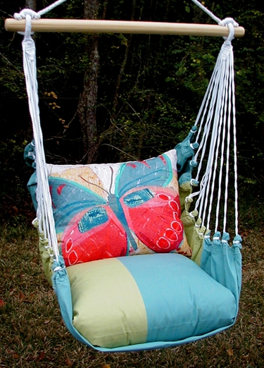 Meadow Mist Paper Butterfly Hammock Chair Swing Set - Click to enlarge